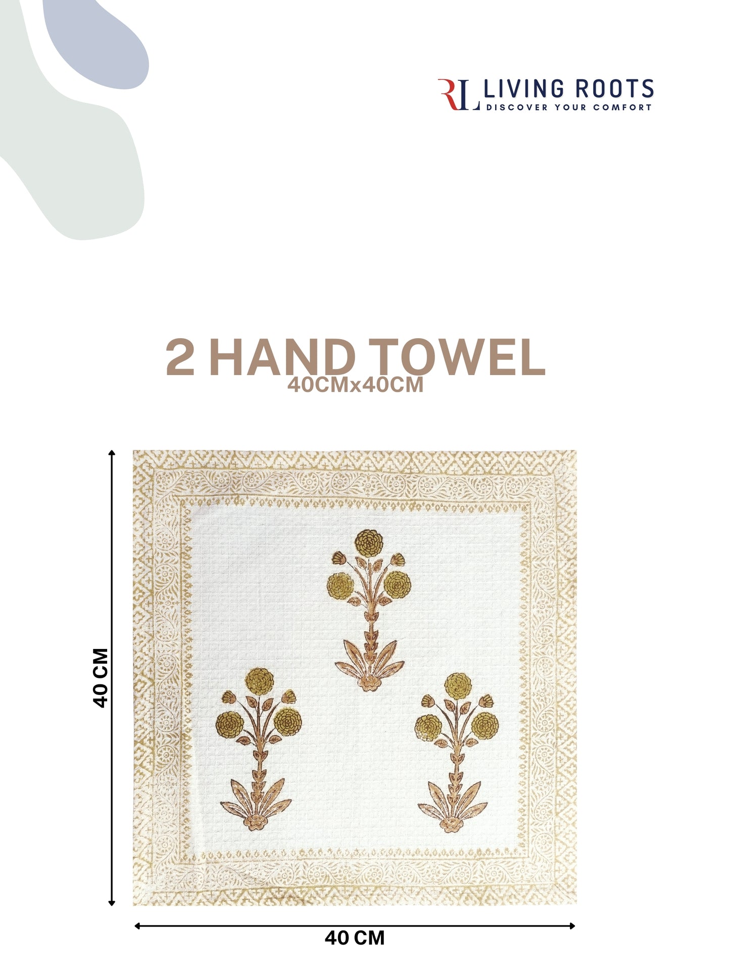 LIVING ROOTS Waffle Cotton 1PC BATH TOWEL & 4PC HANDTOWELS| Rich Fast Colour with No Colour Bleeding | Soft & Skin Friendly (BATH1PC-005-HAND2PC-02)