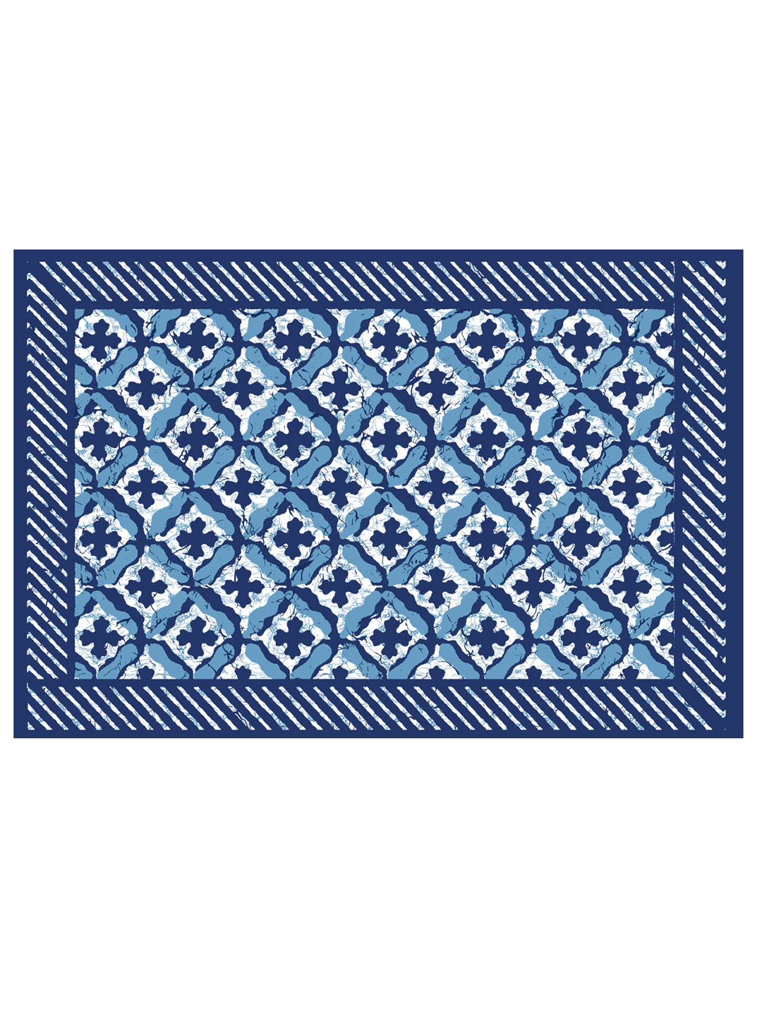 LIVING ROOTS Double Bedsheet King Size Blue Colour Pure Cotton - 1 Bedsheet with 2 Pillow Covers (31-048-A)