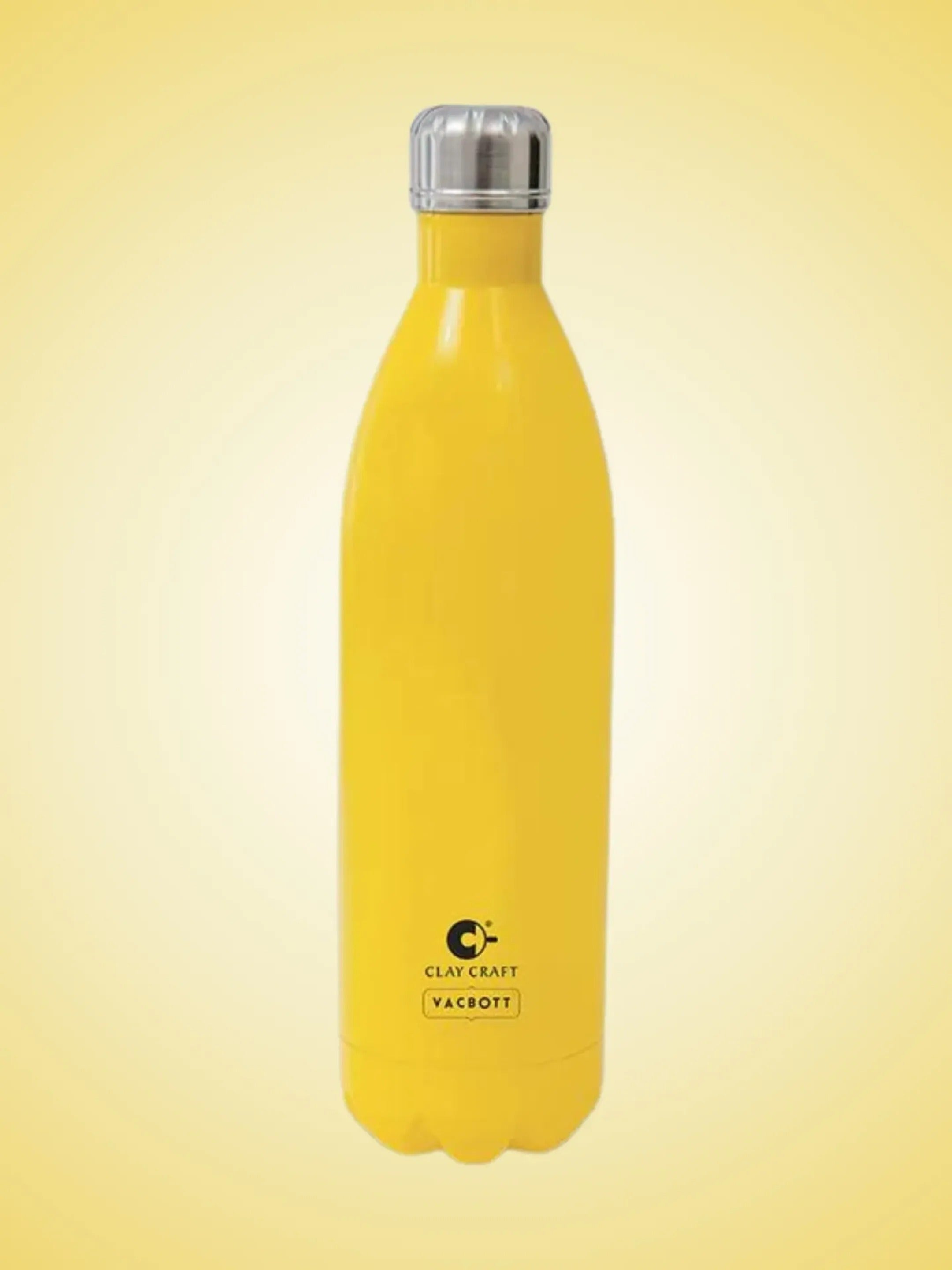 Vacbott Vaccum Bottle, 1000ml Stark Double Walled 24 Hours Hot and Cold Water Bottle with Bag, 1000 ml, Yellow
