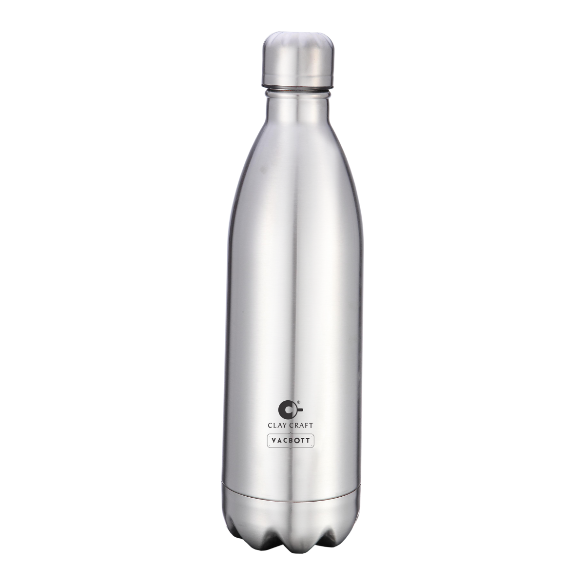 Vacbott Vaccum Bottle, 1000ml Stark Double Walled 24 Hours Hot and Cold Water Bottle with Bag, 1000 ml, Silver