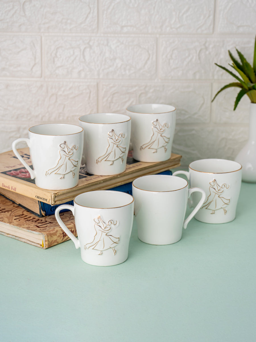 Swirl Coffee & Tea Mugs, 220ml, Set of 6 (373)