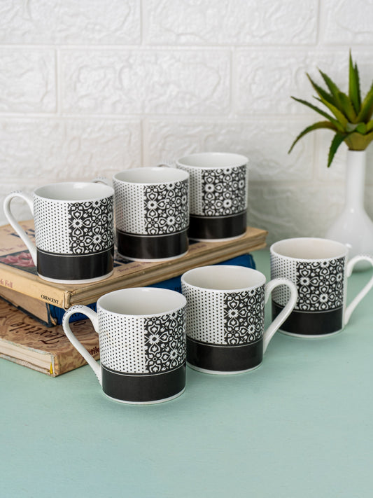 Melon Monochrome Coffee & Tea Mugs, 220ml, Set of 6 (MC725)