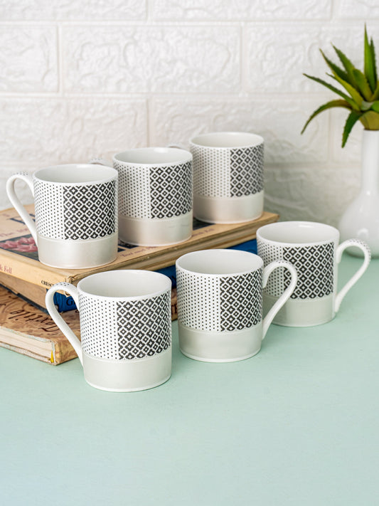 Melon Monochrome Coffee & Tea Mugs, 220ml, Set of 6 (MC726)