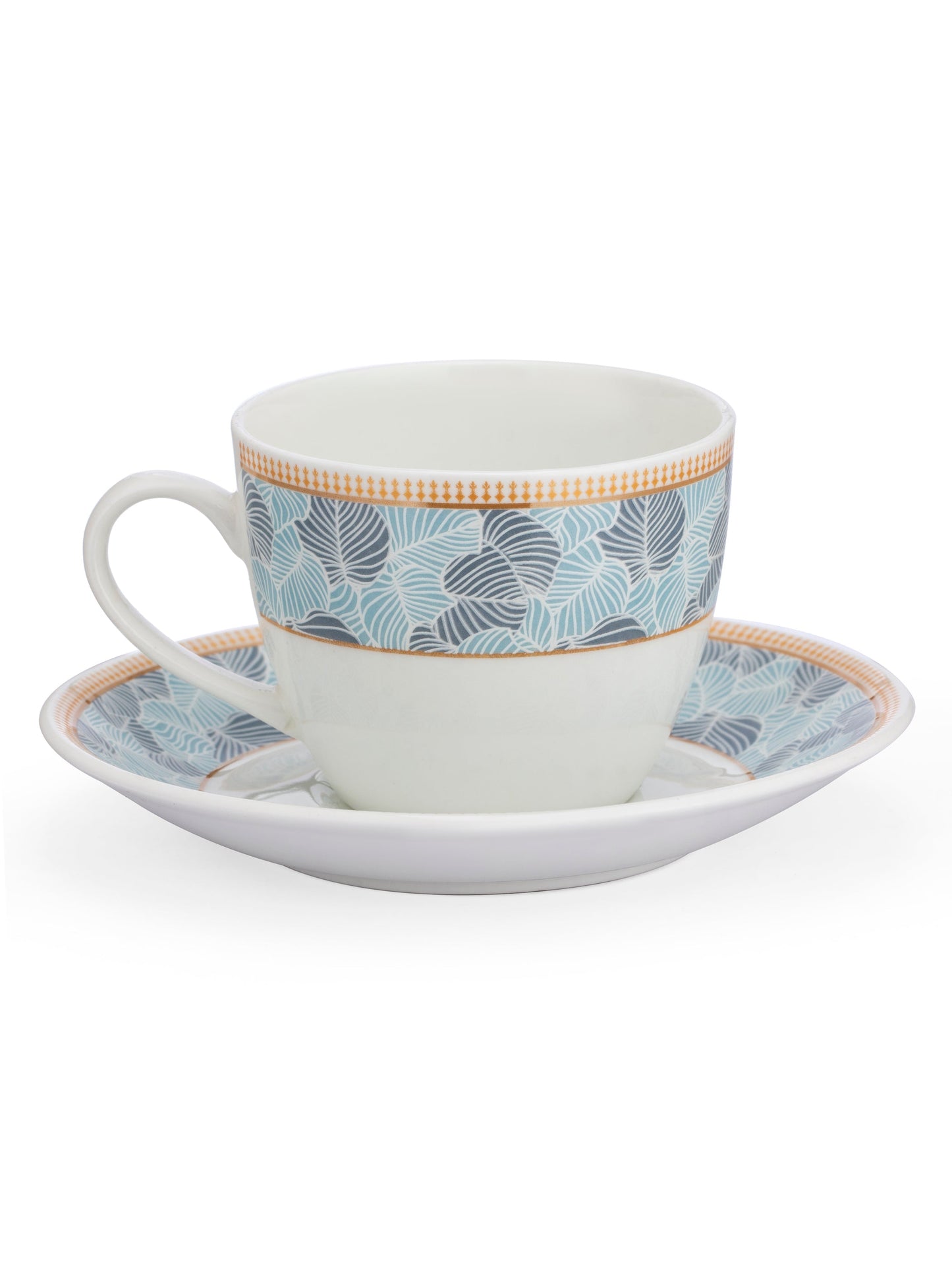 Cream Super Cup & Saucer, 210ml, Set of 12 (6 Cups + 6 Saucers) (S366)