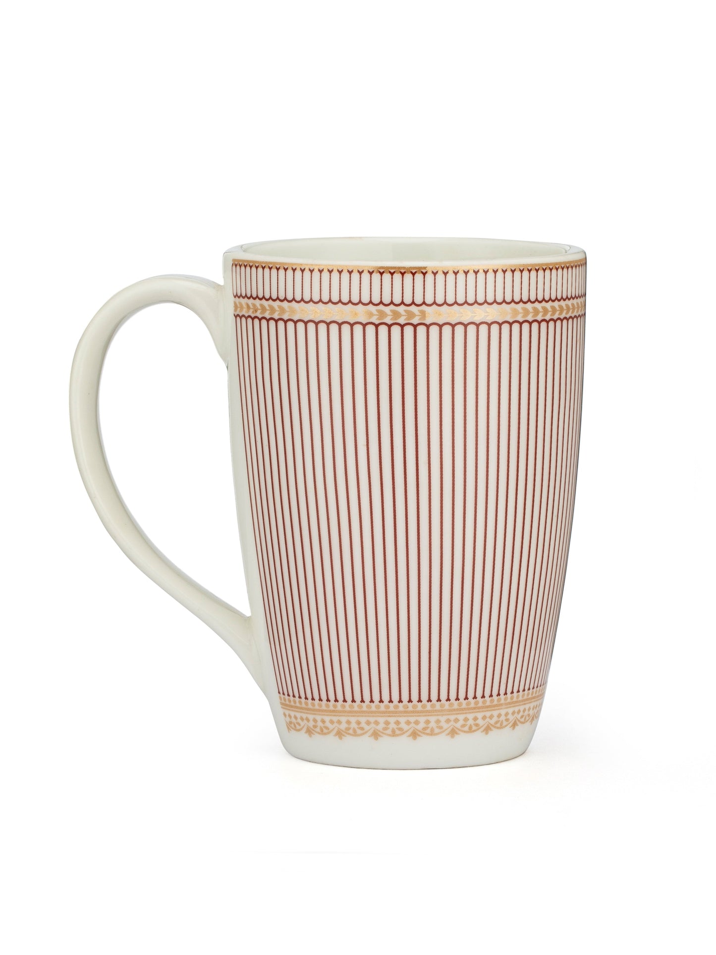 JCPL Orion Striped Coffee & Milk Mug 330ml, 1 Piece, OR4