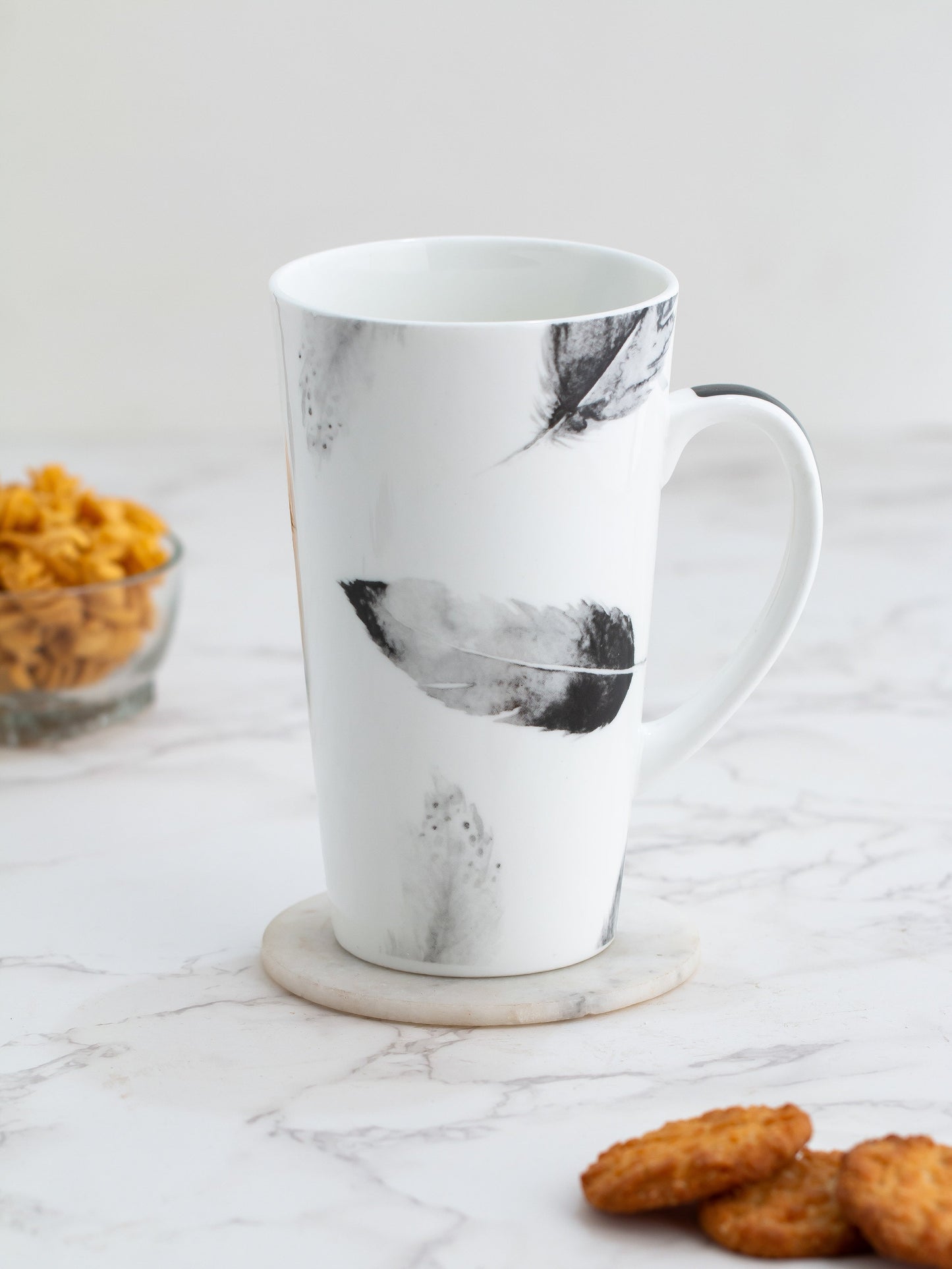 Tall Monochrome Coffee & Milk Mug, 600ml, 1 Piece (MC711)