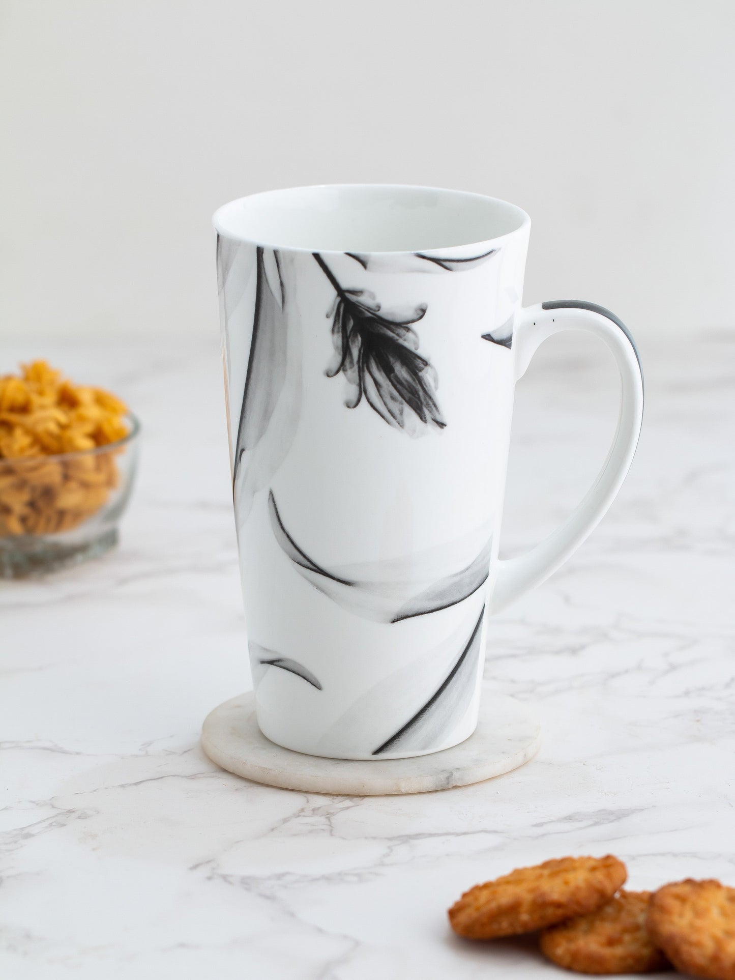 Tall Monochrome Coffee & Milk Mug, 600ml, 1 Piece (MC708)