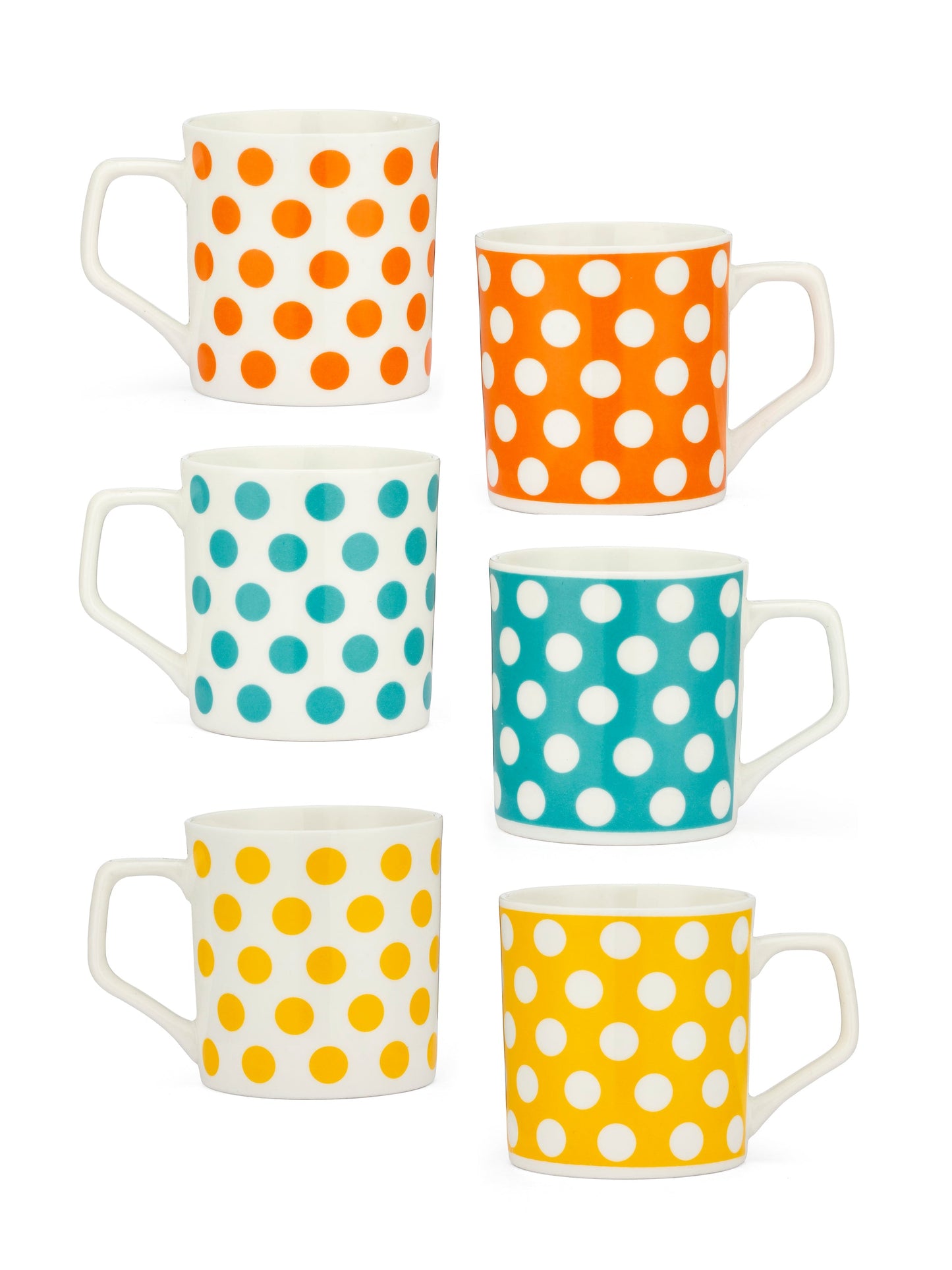 Director Polkadot Coffee & Tea Mugs, 220ml, Set of 6 (380)