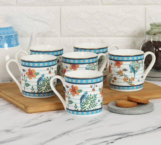 India Circus Verdant Chef d'oeuvre Coffee & Tea Mug Set of 6