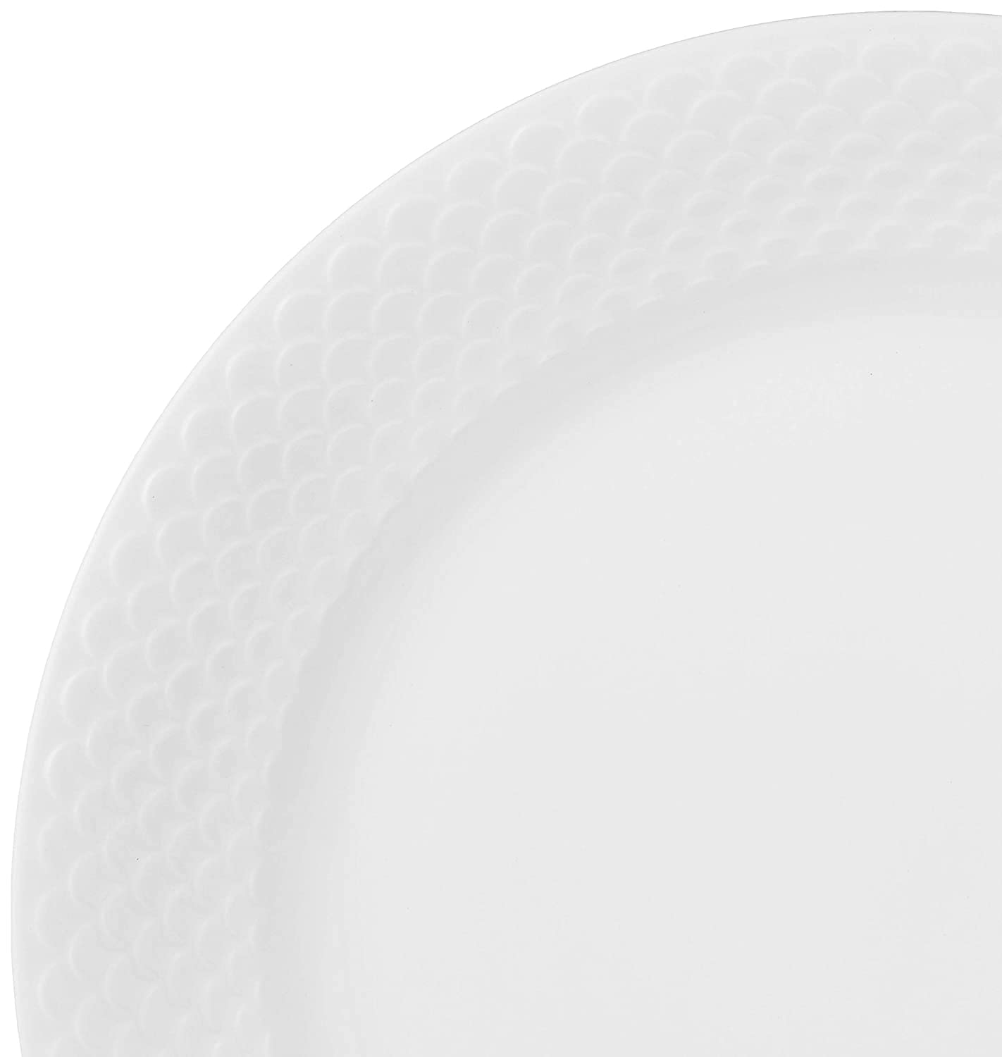 Clay Craft Basic Quarter Plate Ripple 7" 4 Piece Plain White