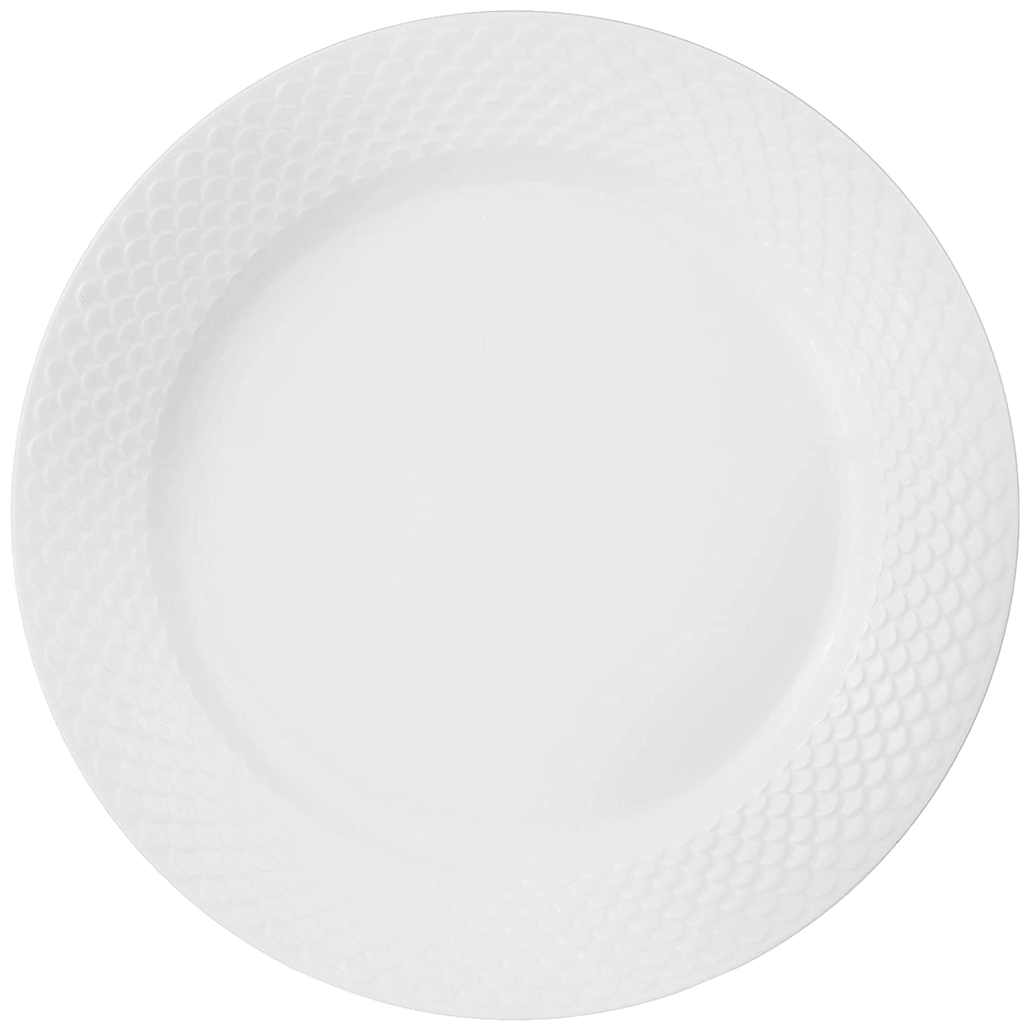Clay Craft Basic Quarter Plate Ripple 7" 4 Piece Plain White