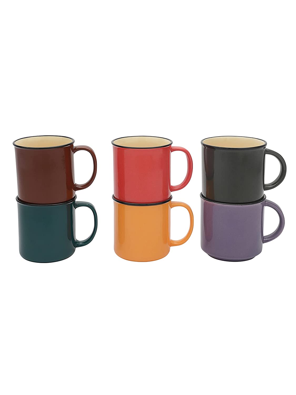 JCPL Marc Coffee Mug/ Tea Cup Medium, Set of 6