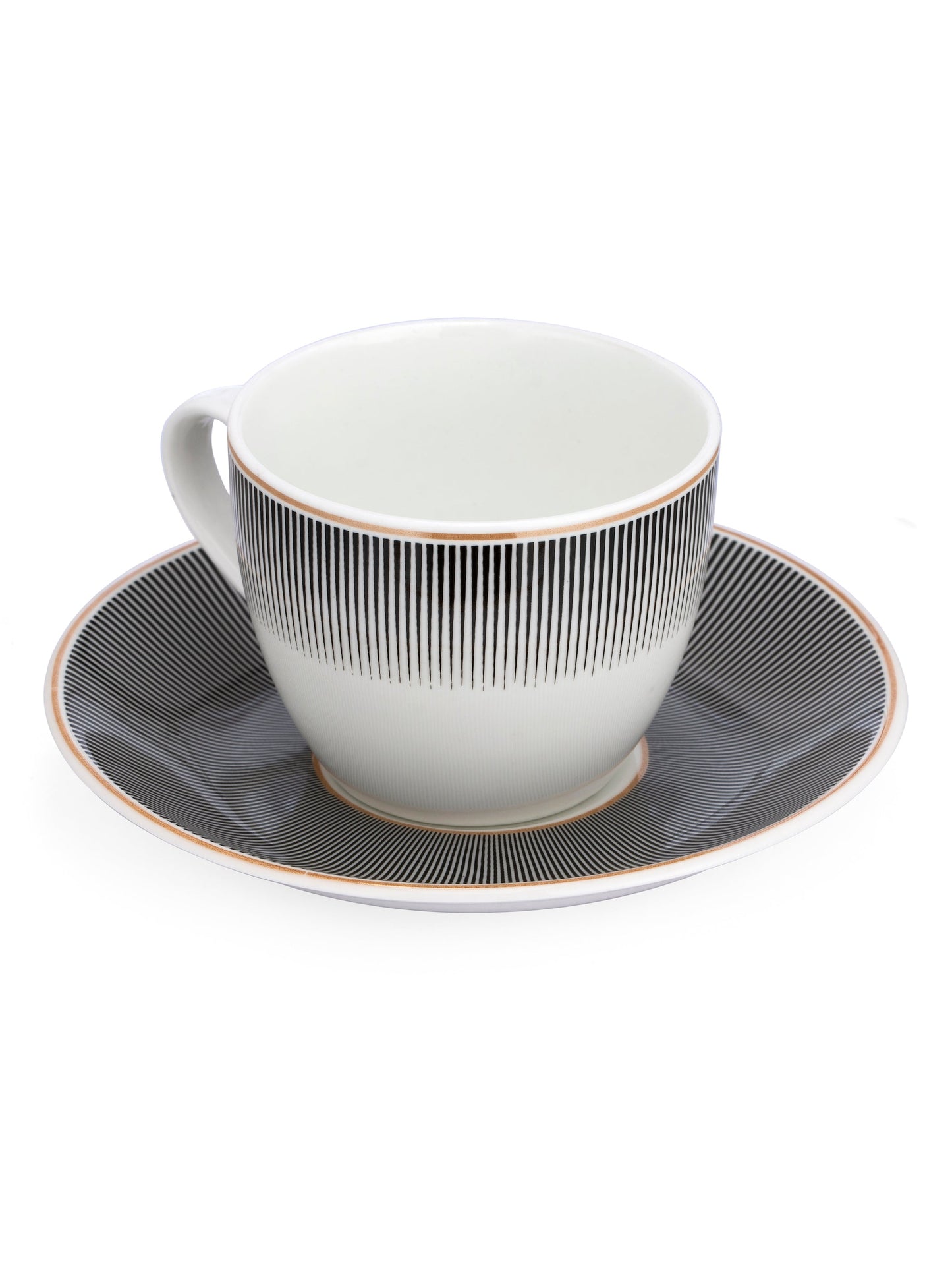 Cream Super Cup & Saucer, 210ml, Set of 12 (6 Cups + 6 Saucers) (S303)