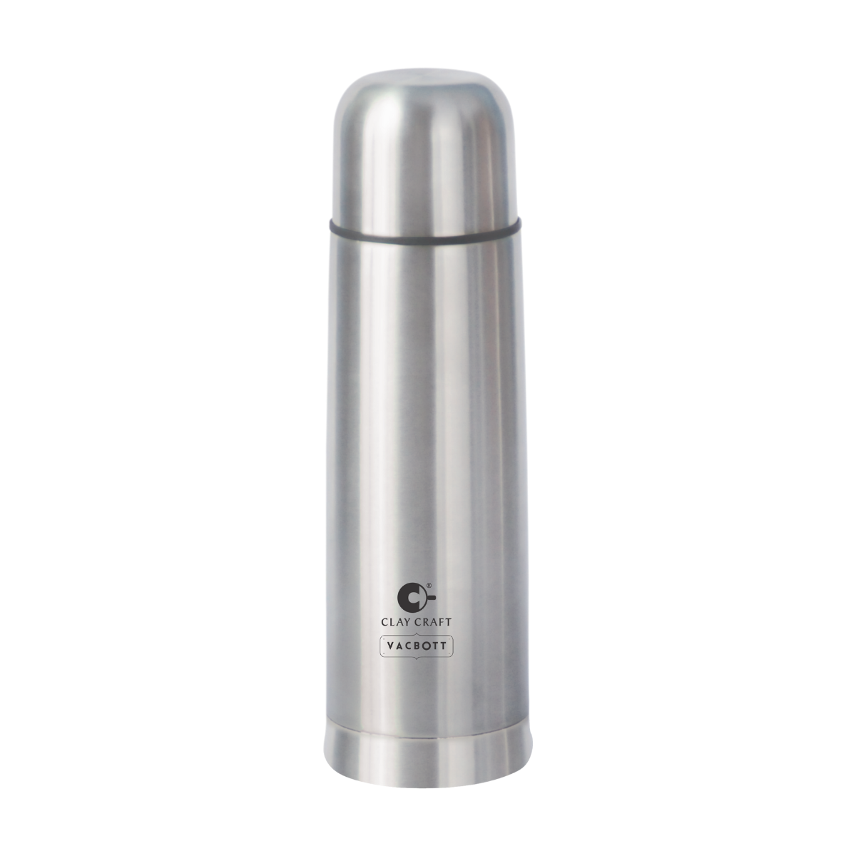 Vacbott Vaccum Bottle, 750ml Terra Double Walled 24 Hours Hot and Cold Water Bottle with Bag, 750 ml, Silver