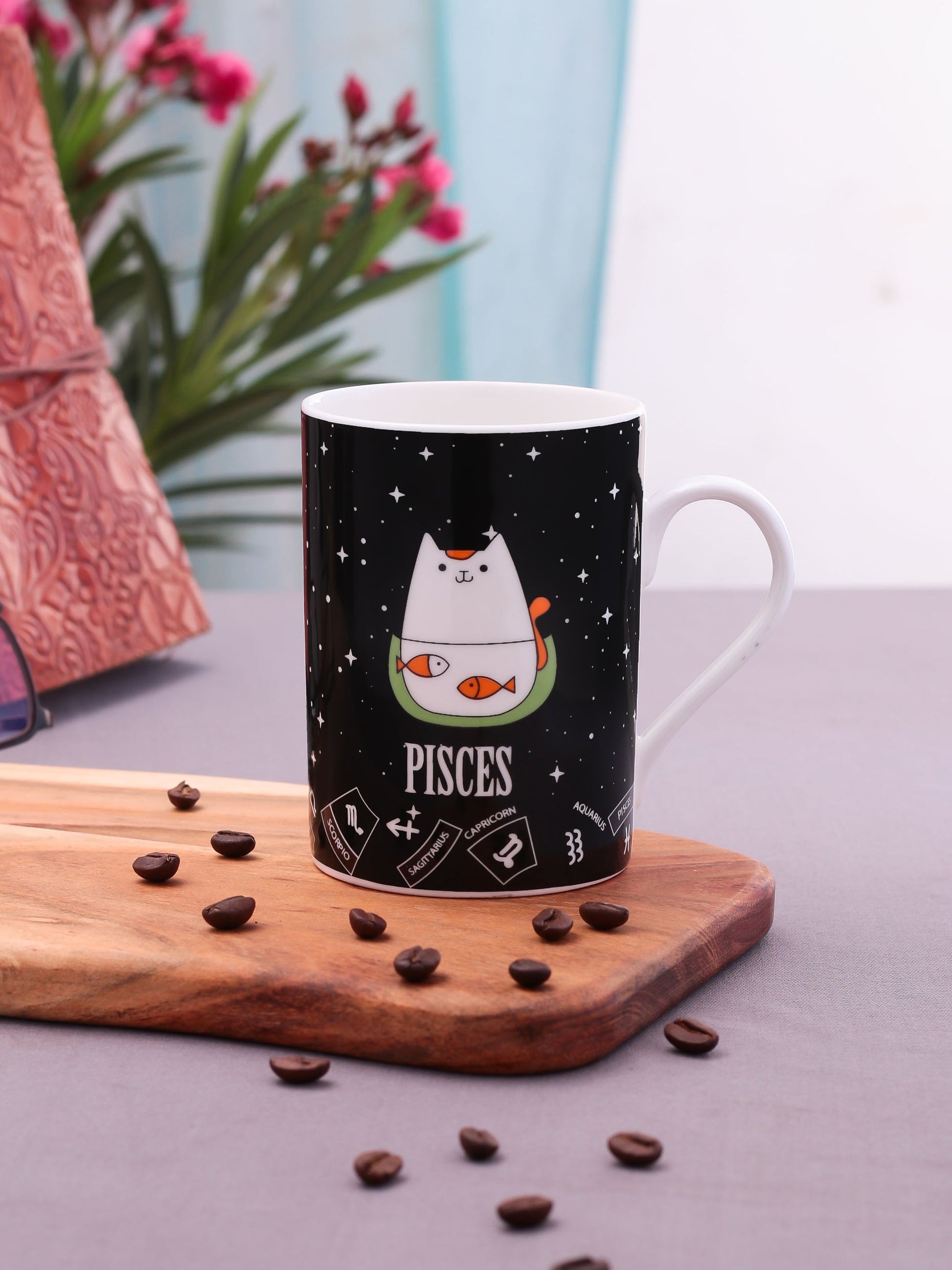 Pride Zodiac Pisces Coffee & Milk Mug, 310ml, 1 Piece - Clay Craft India