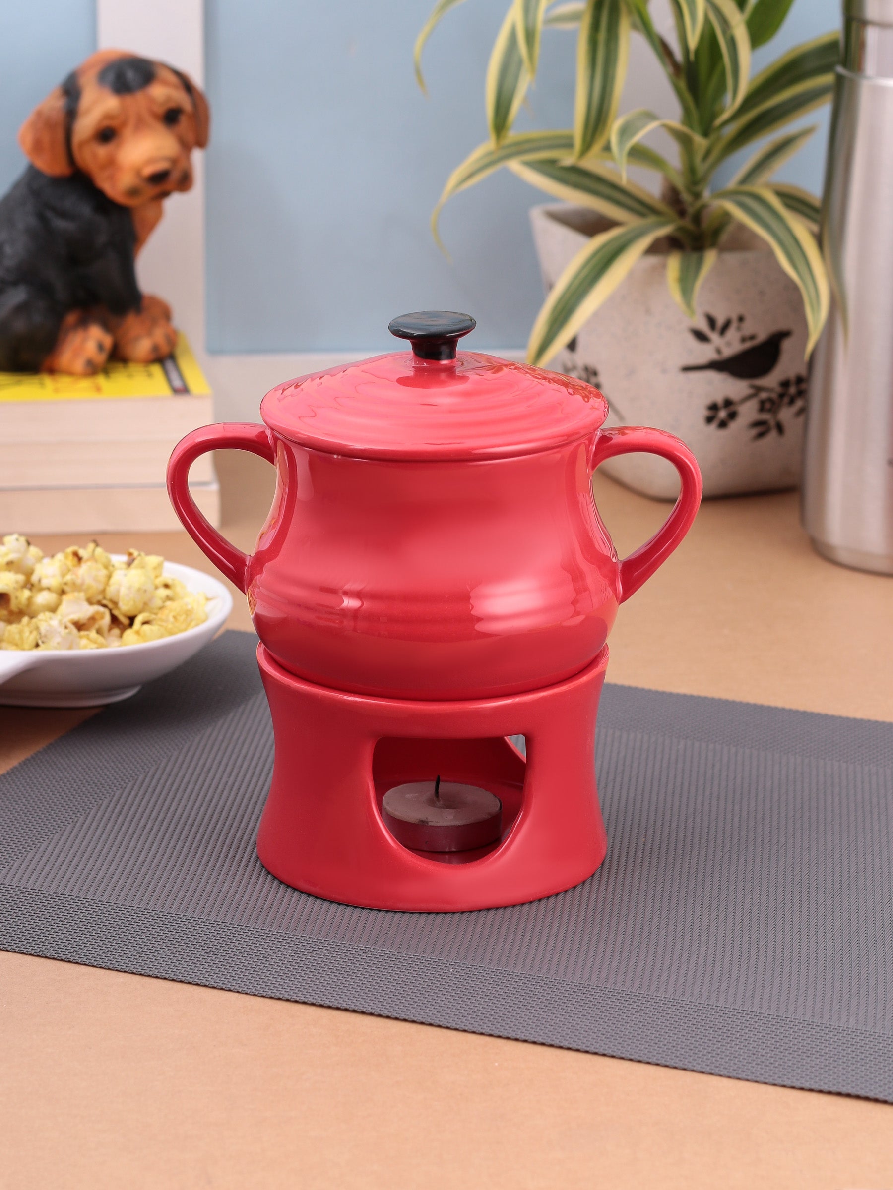 Clay Craft Basic Fondue 1 Piece Red - Clay Craft India