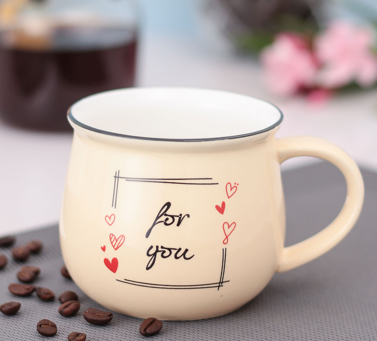 JCPL Donald Zest Coffee & Milk Mug, 330ml, 1 Piece, DB08 - Clay Craft India