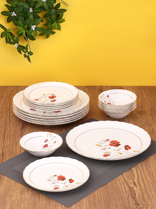 Karina Microwave Dinnerware Set of 18 (159) - Clay Craft India