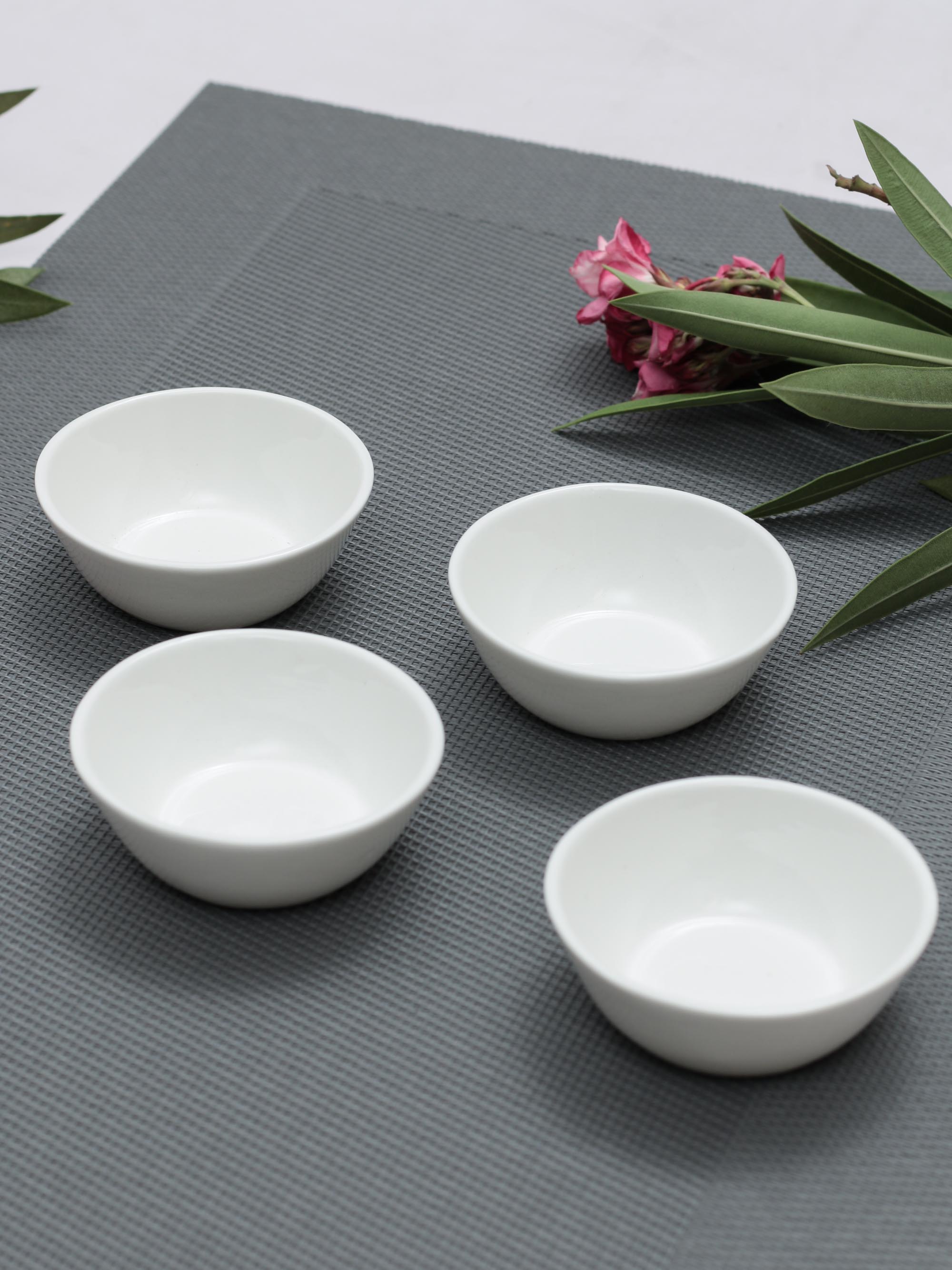 Clay Craft Basic Bowl Nano 1 Piece Plain White - Clay Craft India