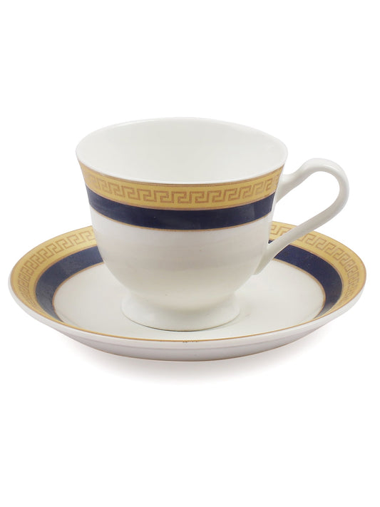 Georgian Cup & Saucer, 210ml, Set of 12 (6 Cups + 6 Saucers) (S337)