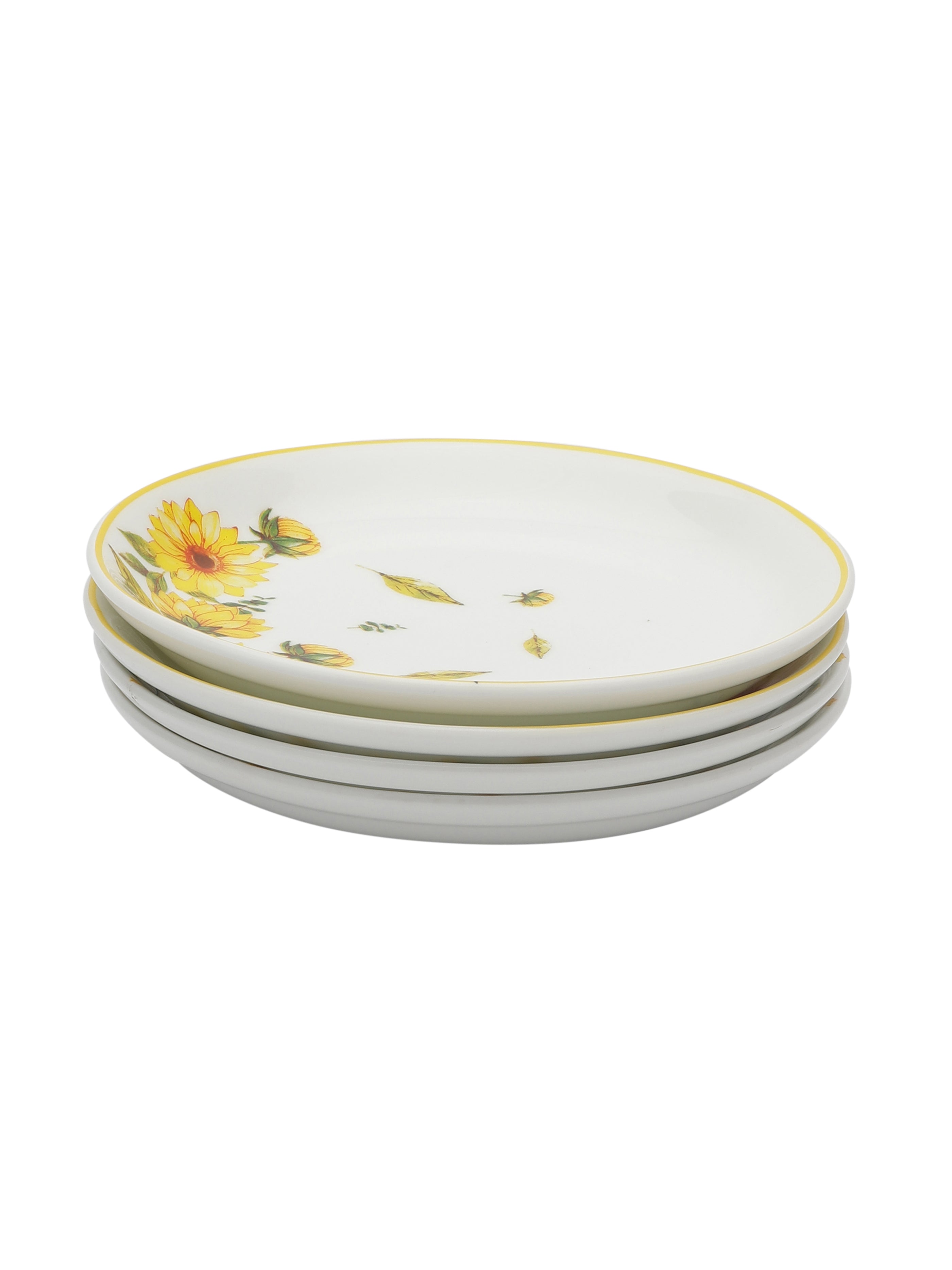 Ceramic Imperial Snack Plates Set of 4 5.5" Yellow