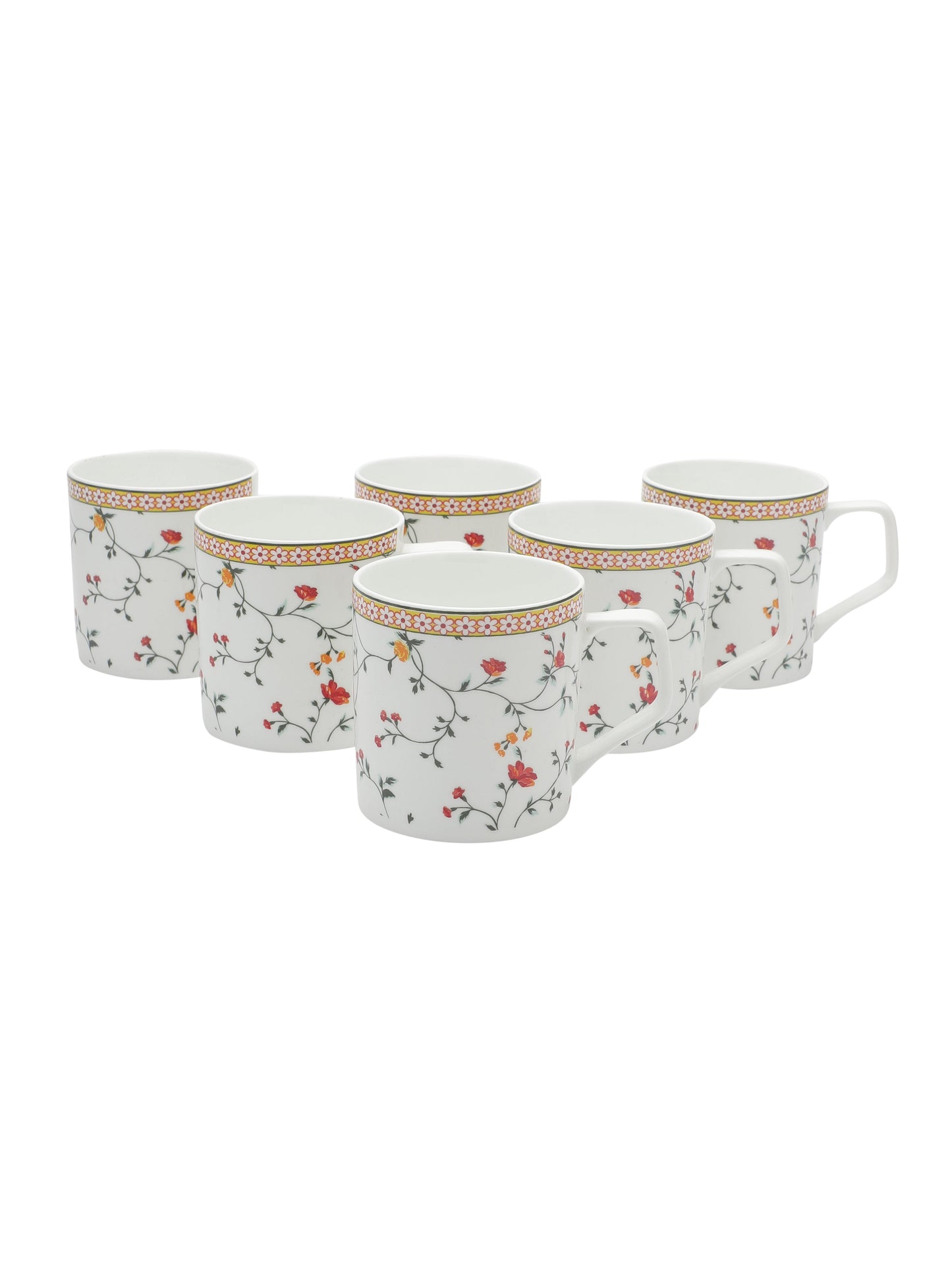 JCPL Gardenia Director Coffee Mug/ Tea Cup, 220ml, Set of 6, GS301