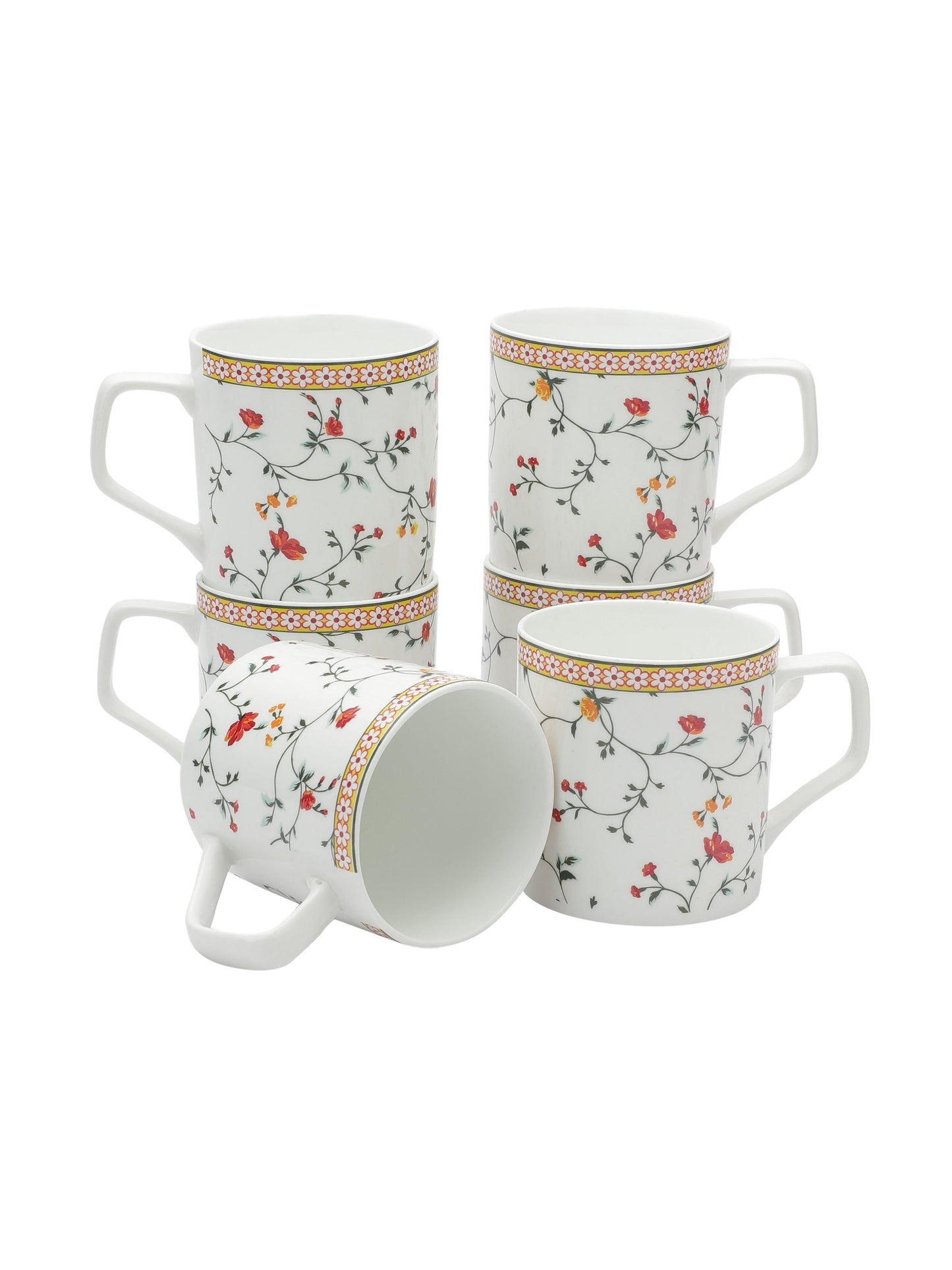 JCPL Gardenia Director Coffee Mug/ Tea Cup, 220ml, Set of 6, GS301