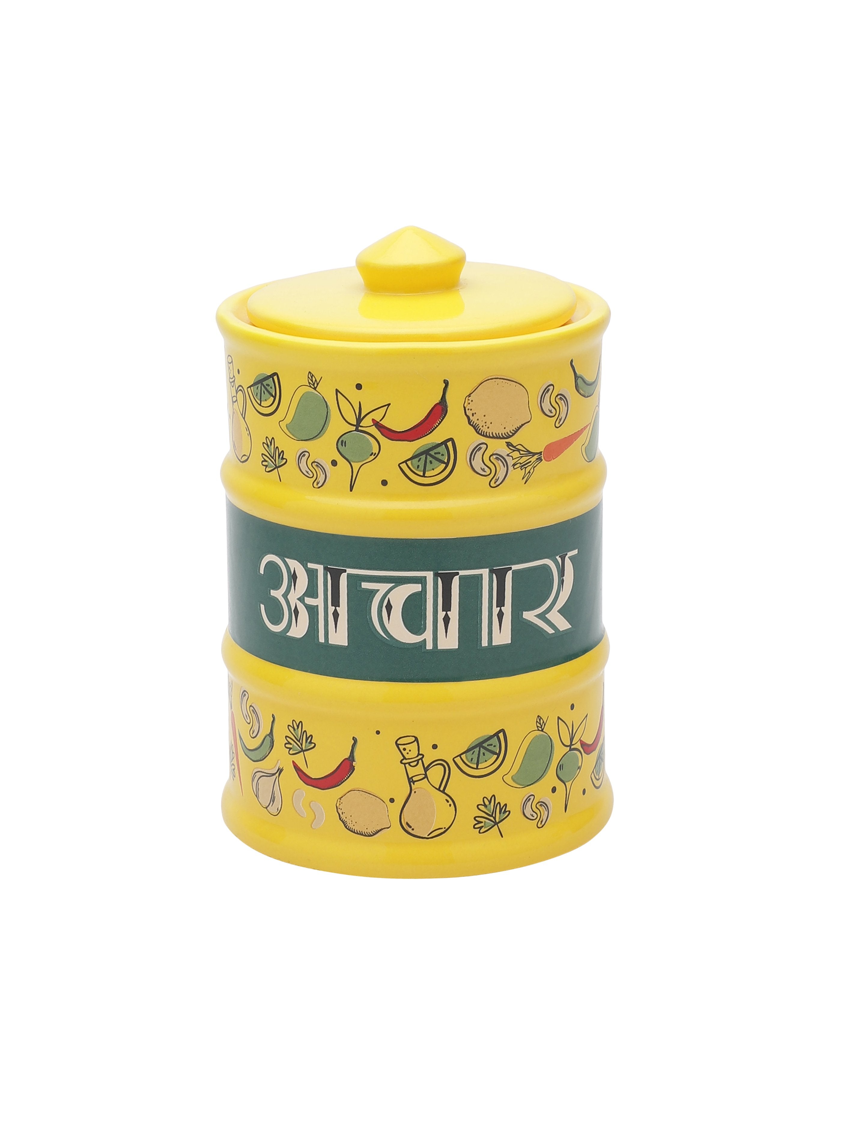 CC ACC1 AACHAR BARREL YELLOW - Clay Craft India