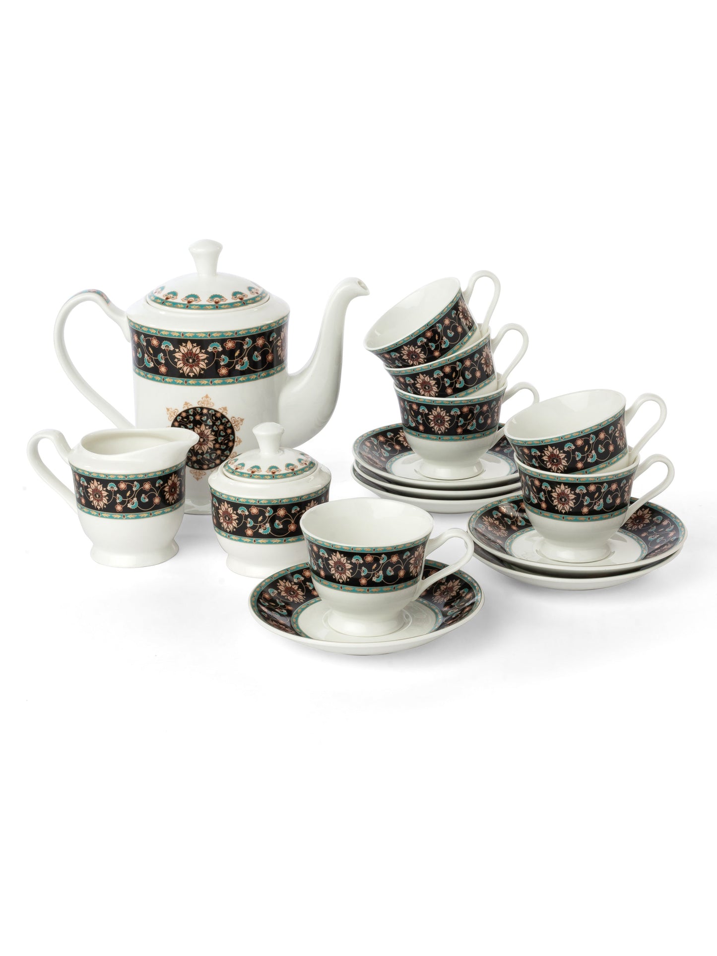 New Georgian Trumpet Tea Set of 15 (S366)