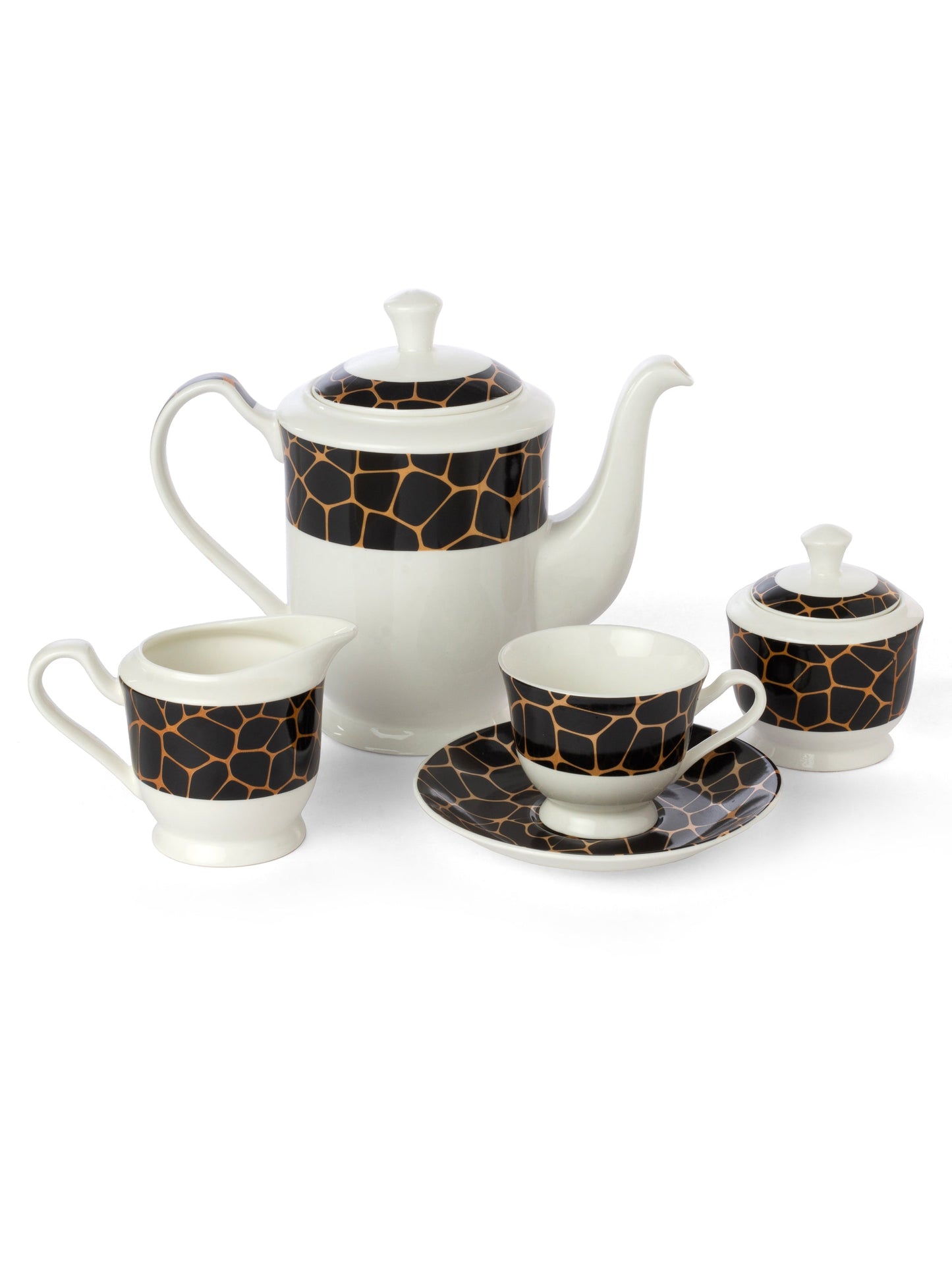 New Georgian Black Nest Tea Set of 15 (S361)