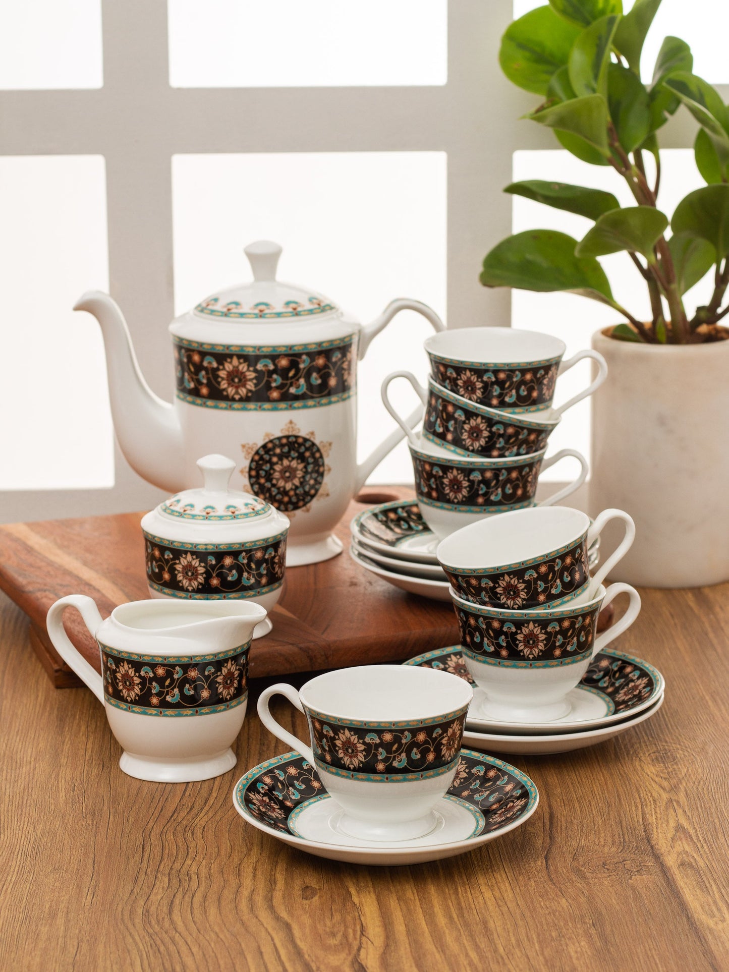 New Georgian Trumpet Tea Set of 15 (S366)