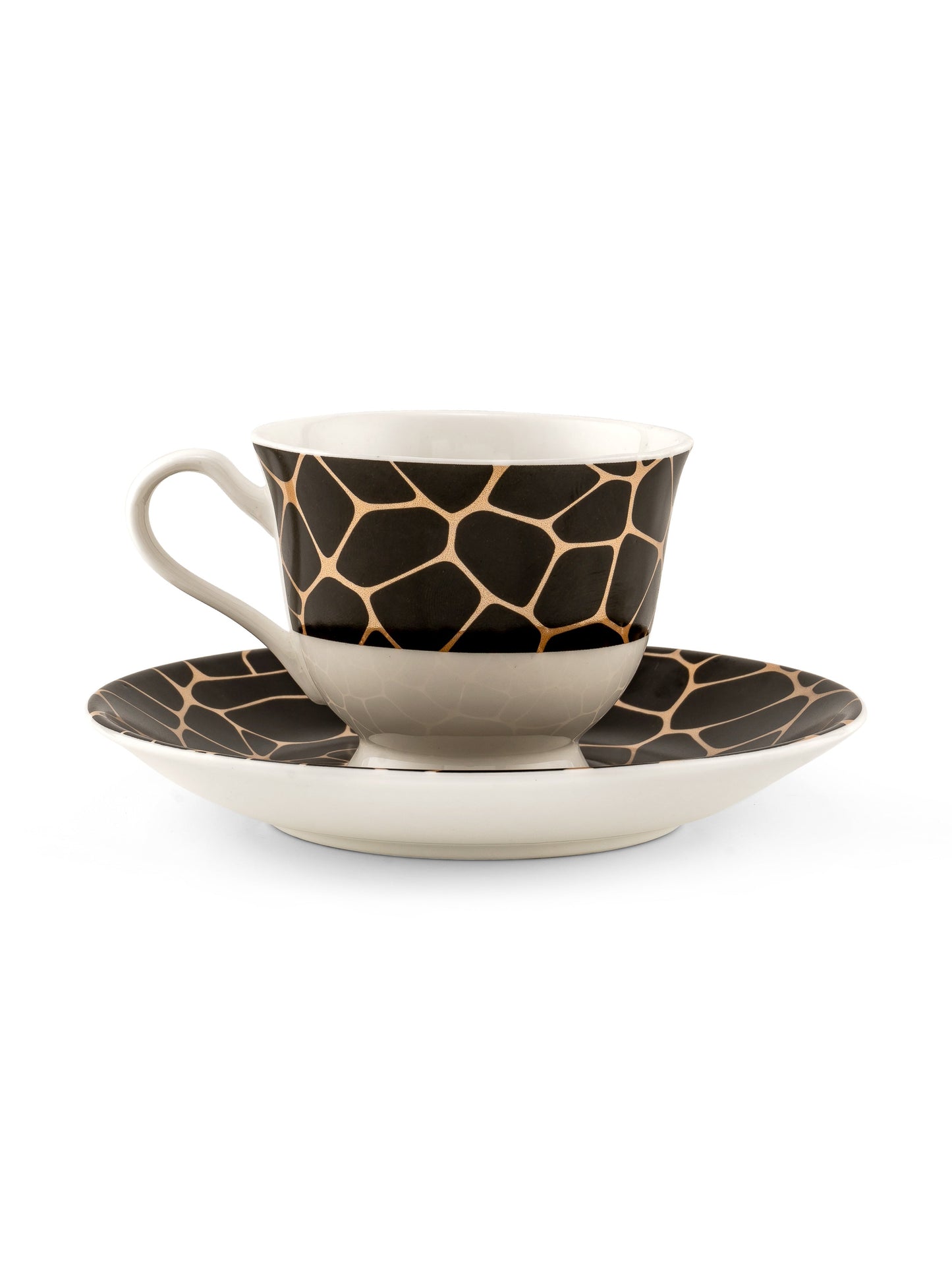 New Georgian Super Cup & Saucer, 210ml, Set of 12 (6 Cups + 6 Saucers) (S361)