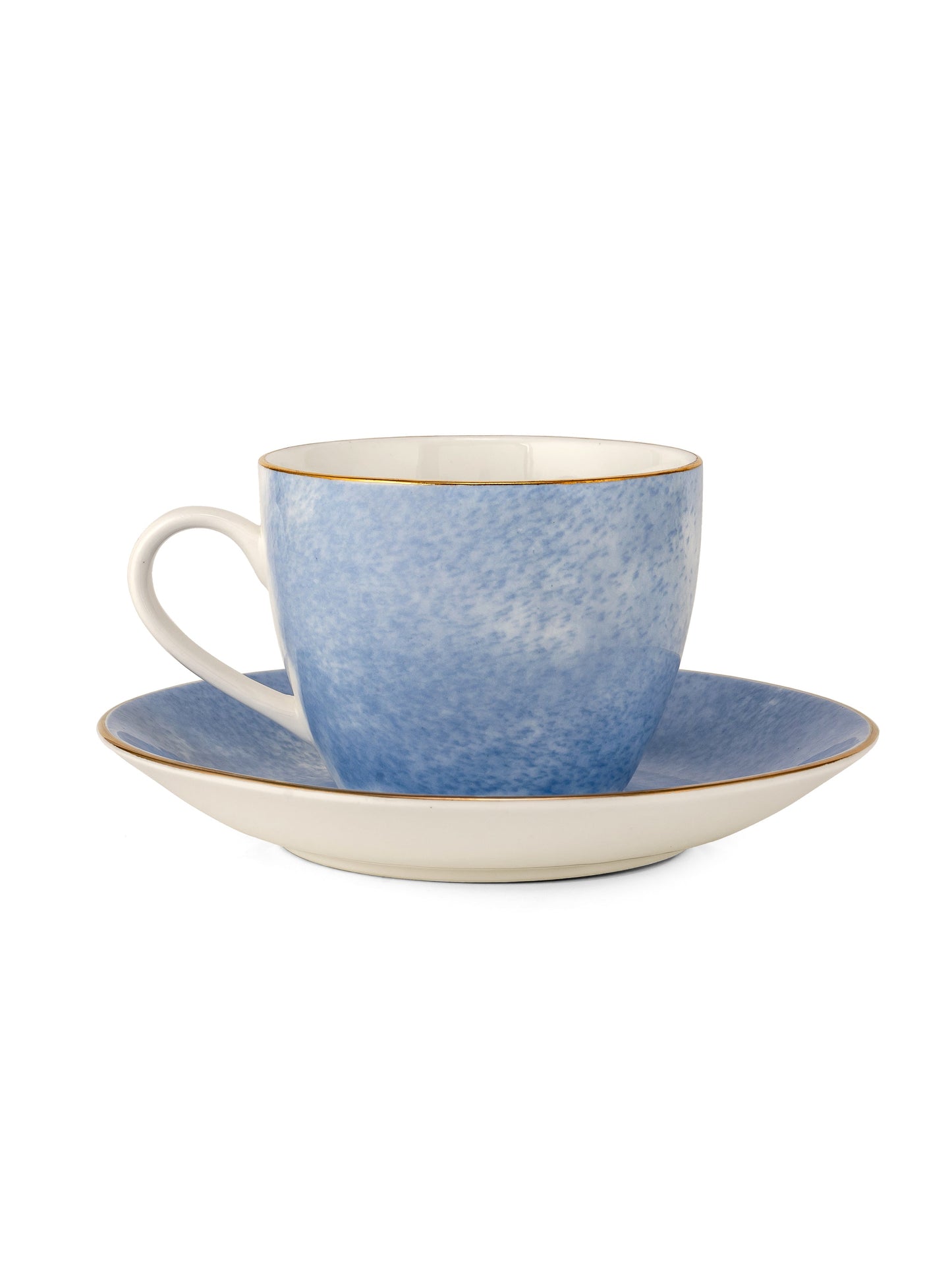 Cream Paradise Cup & Saucer, 210ml, Set of 12 (6 Cups + 6 Saucers) (P503)