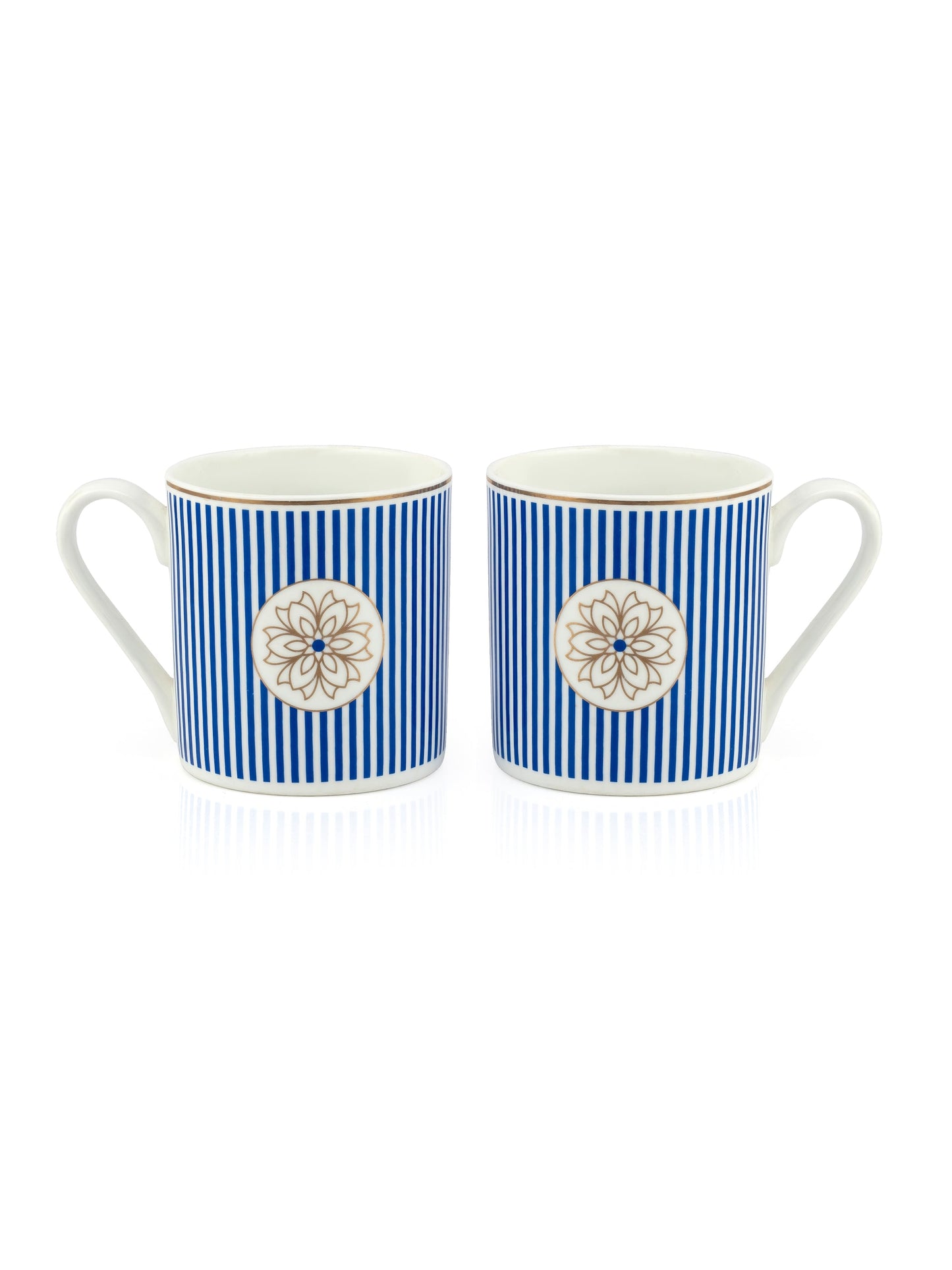 Melon Noir Blue Coffee & Tea Mugs, 220ml, Set of 6 (N404)