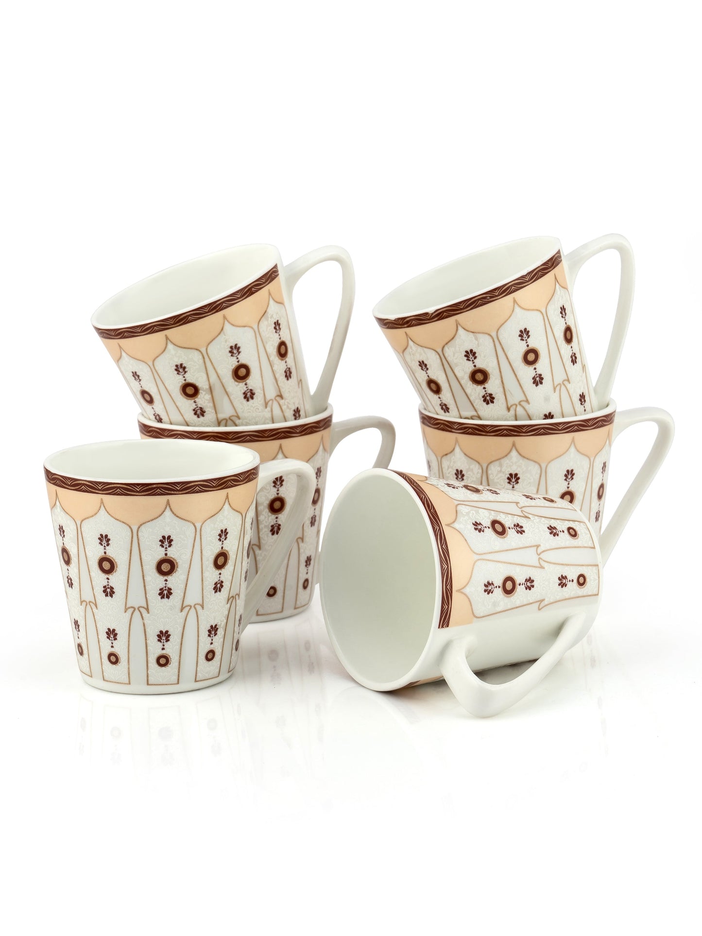 Rock Hilton Coffee & Tea Mugs, Set of 6, 150ml (H305)