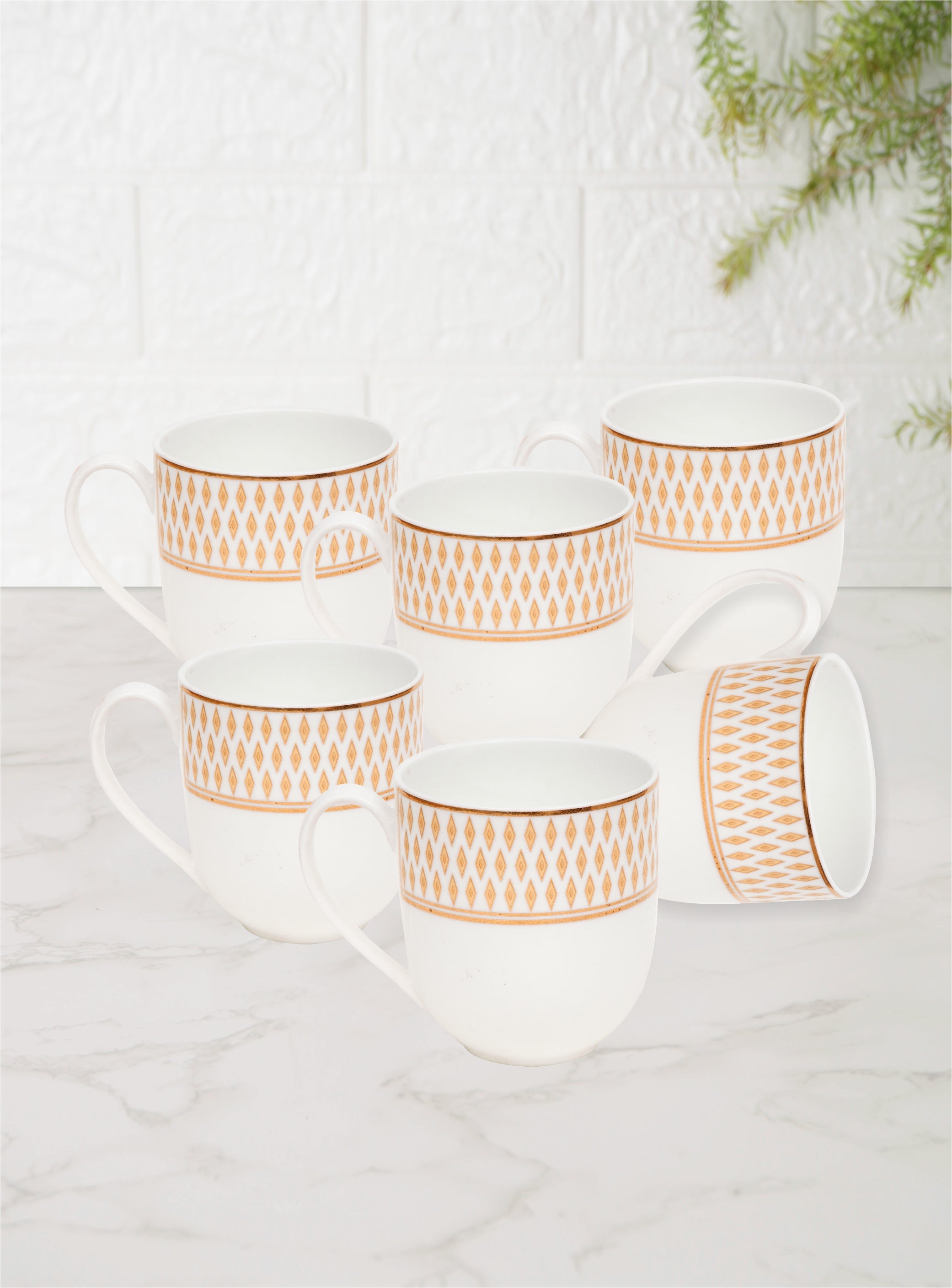 JCPL Aroma Zeal Coffee Mug/ Tea Cup, 220ml, Set of 6, AS3